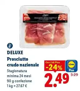 Lidl Deluxe Prosciutto crudo nazionale offerta