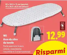 Lidl W5 Asse da stiro da tavolo offerta