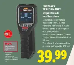 Lidl PARKSIDE PERFORMANCE Dispositivo di localizzazione offerta