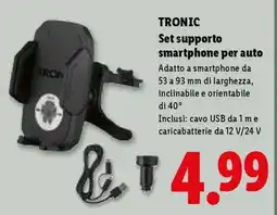 Lidl TRONIC Set supporto smartphone per auto offerta