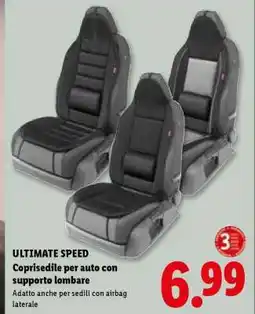 Lidl ULTIMATE SPEED Coprisedile per auto con supporto lombare offerta