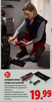 Lidl ULTIMATE SPEED Compressore portatile offerta