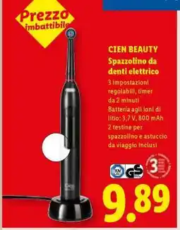 Lidl CIEN BEAUTY Spazzolino da denti elettrico offerta