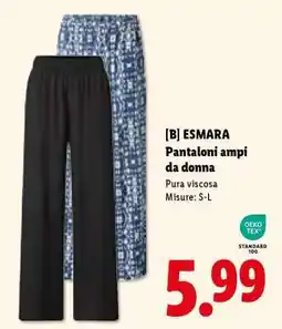 Lidl [B] ESMARA Pantaloni ampi da donna offerta