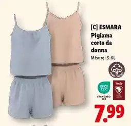 Lidl ESMARA Pigiama corto da donna offerta