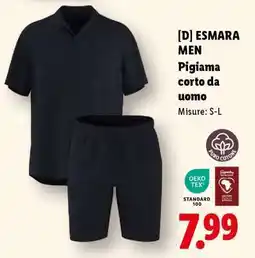 Lidl ESMARA MEN Pigiama corto da uomo offerta