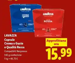 Lidl LAVAZZA Capsule Crema e Gusto o Qualità Rossa offerta