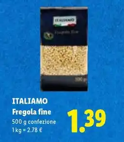 Lidl Italiamo Fregola fine offerta