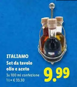 Lidl Italiamo Set da tavolo olio e aceto offerta