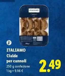 Lidl Italiamo Cialde per cannoli offerta
