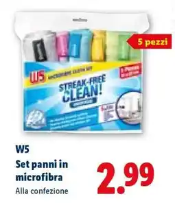 Lidl W5 Set panni in microfibra offerta