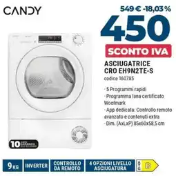 Trony Candy asciugatrice CRO EH9N2TE-S offerta