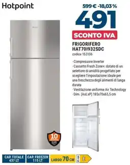 Trony Hotpoint frigorifero HAT701932SDC offerta