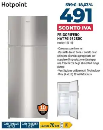 Hotpoint frigorifero HAT701932SDC