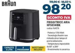 Trony Braun friggitrice aria HF50341BK offerta