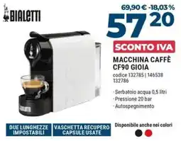 Trony Bialetti macchina caffè CF90 gioia offerta