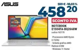 Trony Asus notebook E1504FA-BQ2668W offerta
