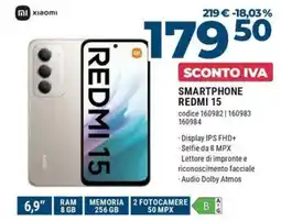Trony Xiaomi smartphone redmi 15 offerta