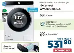 Trony Samsung ai control WW90DG6U85LK offerta