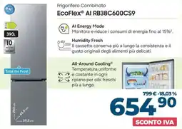 Trony Samsung Frigorifero Combinato EcoFlex Al RB38C600CS9 offerta