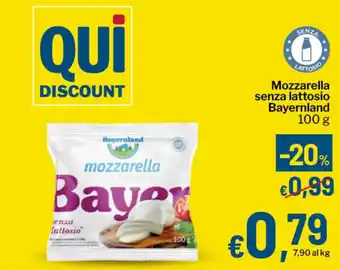 Qui Discount Mozzarella senza lattosio Bayernland offerta