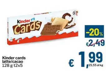 Qui Discount Kinder Cards offerta