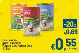 Qui Discount Bocconcini gusti assortiti Pappa Cat/Pappa Dog offerta