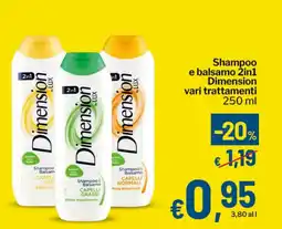 Qui Discount Shampoo e balsamo 2in1 Dimension offerta