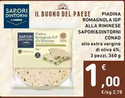 Spazio Conad PIADINA ROMAGNOLA IGP ALLA RIMINESE SApORI&DINTORNI CONAD offerta