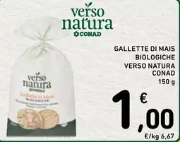 Spazio Conad Gallette di Mais Biologiche Verso Natura Conad offerta
