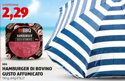 ALDI BBQ HAMBURGER DI BOVINO GUSTO AFFUMICATO offerta