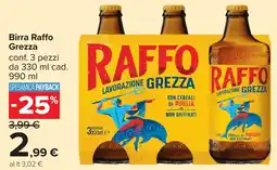 Carrefour Birra Raffo Grezza offerta