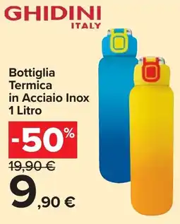 Carrefour GHIDINI Bottiglia Termica in Acciaio Inox offerta