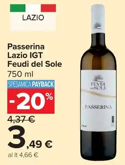Carrefour Passerina Feudi del Sole offerta