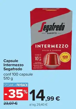 Carrefour Capsule Intermezzo Segafredo offerta