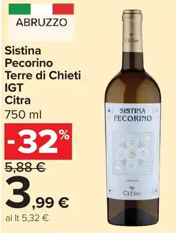 Carrefour Sistina Pecorino offerta