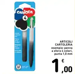Spazio Conad Carioca penna a sfera 4 colori offerta