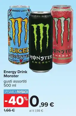 Carrefour Energy Drink Monster offerta