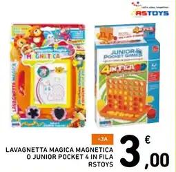 Spazio Conad LAVAGNETTA MAGICA MAGNETICA O JUNIOR POCKET 4 IN FILA RSTOYS offerta