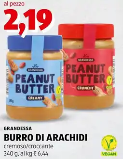 ALDI GRANDESSA BURRO DI ARACHIDI offerta