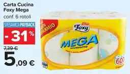 Carrefour Carta Cucina Foxy Mega offerta