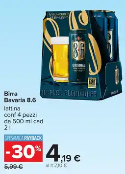 Carrefour Birra Bavaria 8.6 offerta