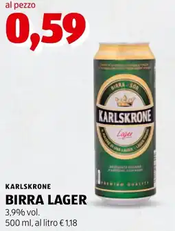 ALDI Karlskrone Birra Lager offerta