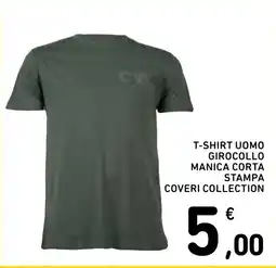 Spazio Conad T-SHIRT UOMO Girocollo Manica Corta Stampa Coveri Collection offerta