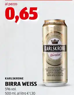 ALDI Karlskrone Birra Weiss offerta