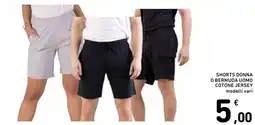 Spazio Conad SHORTS DONNA O BERMUDA UOMO COTONE JERSEY offerta
