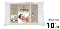 Spazio Conad Henry Colors Coppia di Guanciali Cuore di Memory offerta