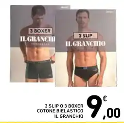 Spazio Conad 3 SLIP O 3 BOXER IL GRANCHIO offerta