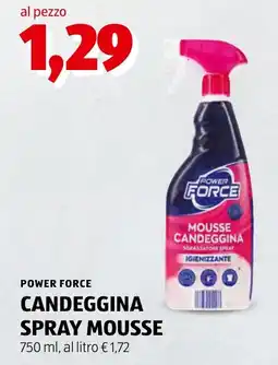 ALDI POWER FORCE CANDEGGGINA SPRAY MOUSSE offerta