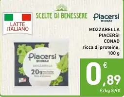 Spazio Conad Mozzarella Piacersi offerta